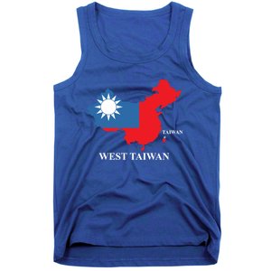 West Taiwan Funny China Map Define China Is West Taiwan Gift Tank Top