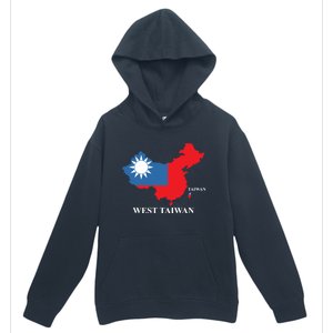 West Taiwan Funny China Map Define China Is West Taiwan Gift Urban Pullover Hoodie