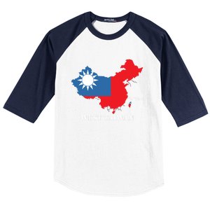 West Taiwan Funny China Map Define China Is West Taiwan Gift Baseball Sleeve Shirt