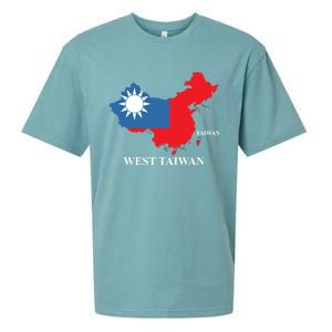 West Taiwan Funny China Map Define China Is West Taiwan Gift Sueded Cloud Jersey T-Shirt