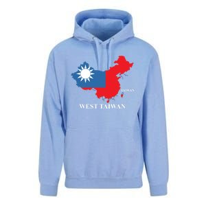 West Taiwan Funny China Map Define China Is West Taiwan Gift Unisex Surf Hoodie