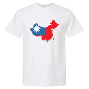 West Taiwan Funny China Map Define China Is West Taiwan Gift Garment-Dyed Heavyweight T-Shirt