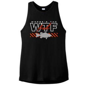 Wheres The Fish Wtf Funny Fishing Joke Ladies PosiCharge Tri-Blend Wicking Tank