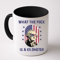 What The F*ck Is A Kilometer Funny George Washington USA Mug