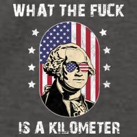 What The F*ck Is A Kilometer Funny George Washington USA Vector Backpack