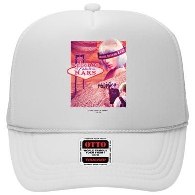 Welcome To Fabulous Mars High Crown Mesh Back Trucker Hat