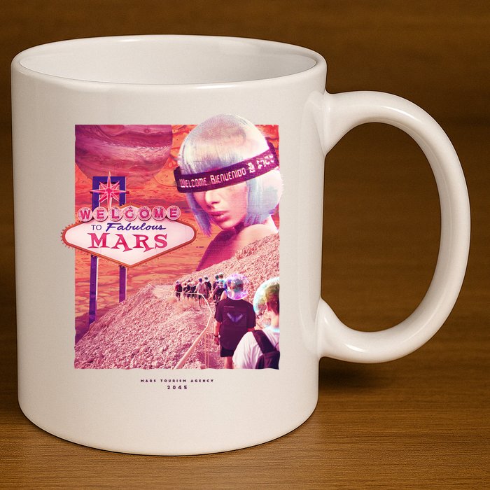 Welcome To Fabulous Mars 11oz C Handle Ceramic Mug