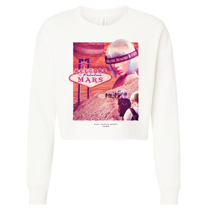 Welcome To Fabulous Mars Cropped Pullover Crew