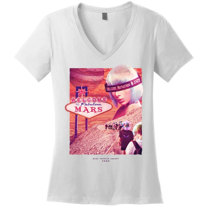 Welcome To Fabulous Mars Women's V-Neck T-Shirt