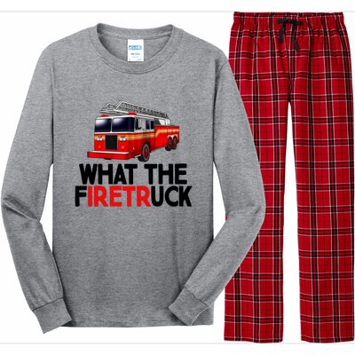 What The Firetruck Fire Rescuer Firefighter Chief Cool Gift Long Sleeve Pajama Set