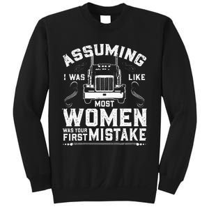 Woman Trucker Female Truck Driver Sweatshirt