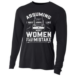 Woman Trucker Female Truck Driver Cooling Performance Long Sleeve Crew