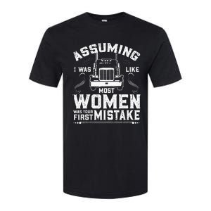 Woman Trucker Female Truck Driver Softstyle CVC T-Shirt