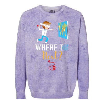 World Traveler For International World Travelers Colorblast Crewneck Sweatshirt