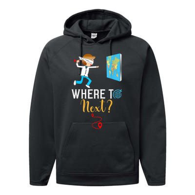 World Traveler For International World Travelers Performance Fleece Hoodie