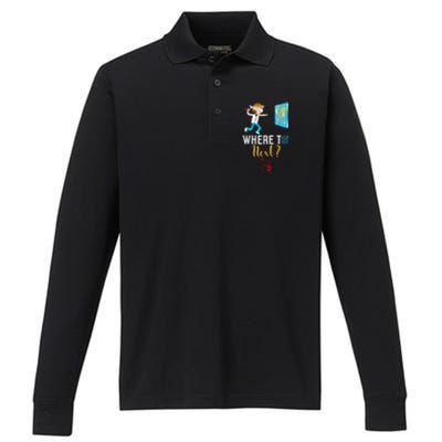 World Traveler For International World Travelers Performance Long Sleeve Polo