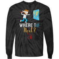 World Traveler For International World Travelers Tie-Dye Long Sleeve Shirt