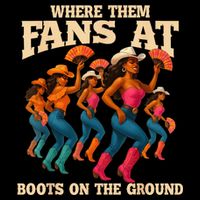 Where Them Fans At Boots On The Ground Line Dancing Queens Full-Length Apron With Pockets