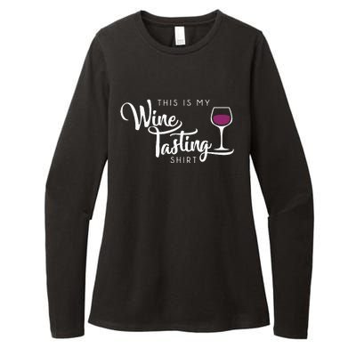 Wine Tasting Funny Cute Drinking Wine Lover Gift Womens CVC Long Sleeve Shirt