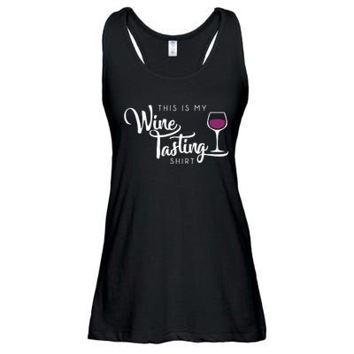 Wine Tasting Funny Cute Drinking Wine Lover Gift Ladies Essential Flowy Tank