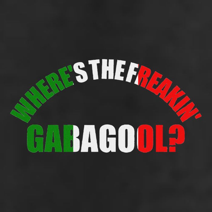 WhereS The Freakin Gabagool Meme Capicola Italian American 7 Panel Mesh Trucker Snapback Hat