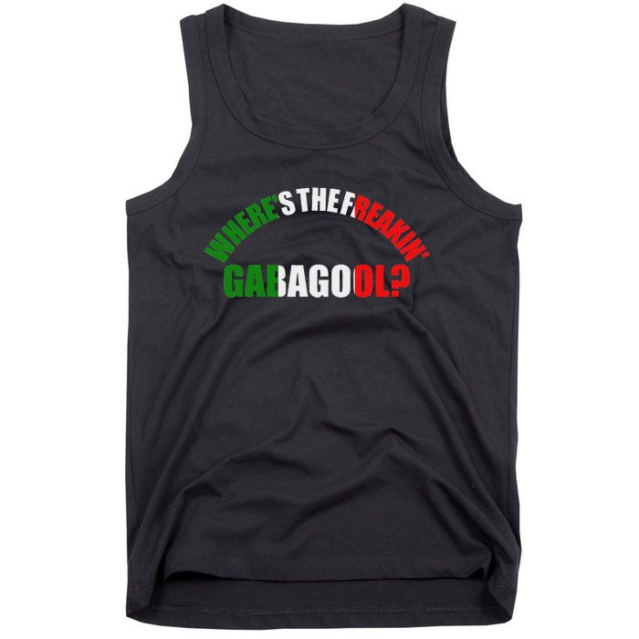 WhereS The Freakin Gabagool Meme Capicola Italian American Tank Top