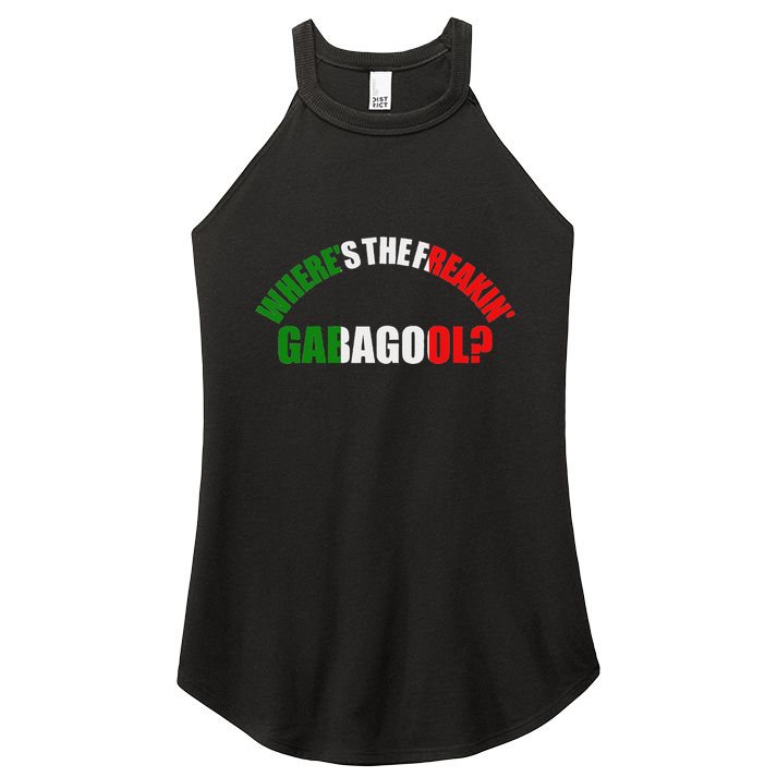 WhereS The Freakin Gabagool Meme Capicola Italian American Women's Perfect Tri Rocker Tank