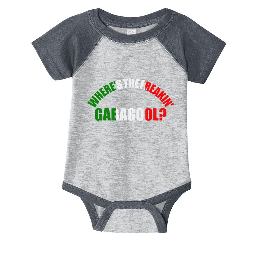WhereS The Freakin Gabagool Meme Capicola Italian American Infant Baby Jersey Bodysuit