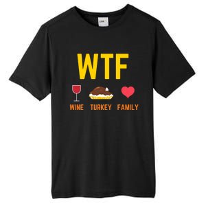 Wine Turkey Family Funny Thanksgiving Food Gift Fall Season Cool Gift Tall Fusion ChromaSoft Performance T-Shirt