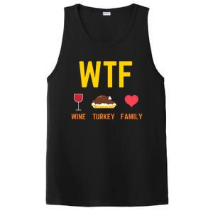 Wine Turkey Family Funny Thanksgiving Food Gift Fall Season Cool Gift PosiCharge Competitor Tank