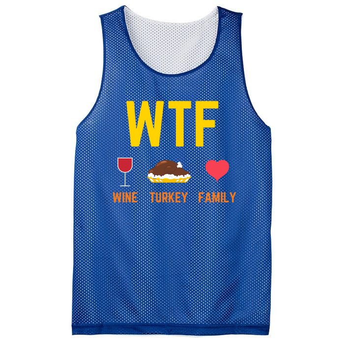 Wine Turkey Family Funny Thanksgiving Food Gift Fall Season Cool Gift Mesh Reversible Basketball Jersey Tank