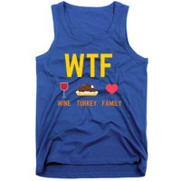 Wine Turkey Family Funny Thanksgiving Food Gift Fall Season Cool Gift Tank Top