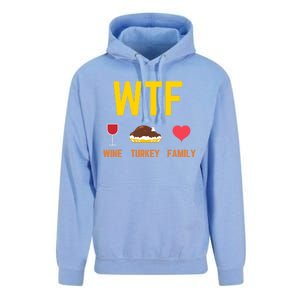 Wine Turkey Family Funny Thanksgiving Food Gift Fall Season Cool Gift Unisex Surf Hoodie