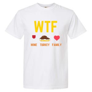 Wine Turkey Family Funny Thanksgiving Food Gift Fall Season Cool Gift Garment-Dyed Heavyweight T-Shirt