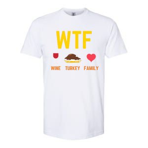 Wine Turkey Family Funny Thanksgiving Food Gift Fall Season Cool Gift Softstyle CVC T-Shirt