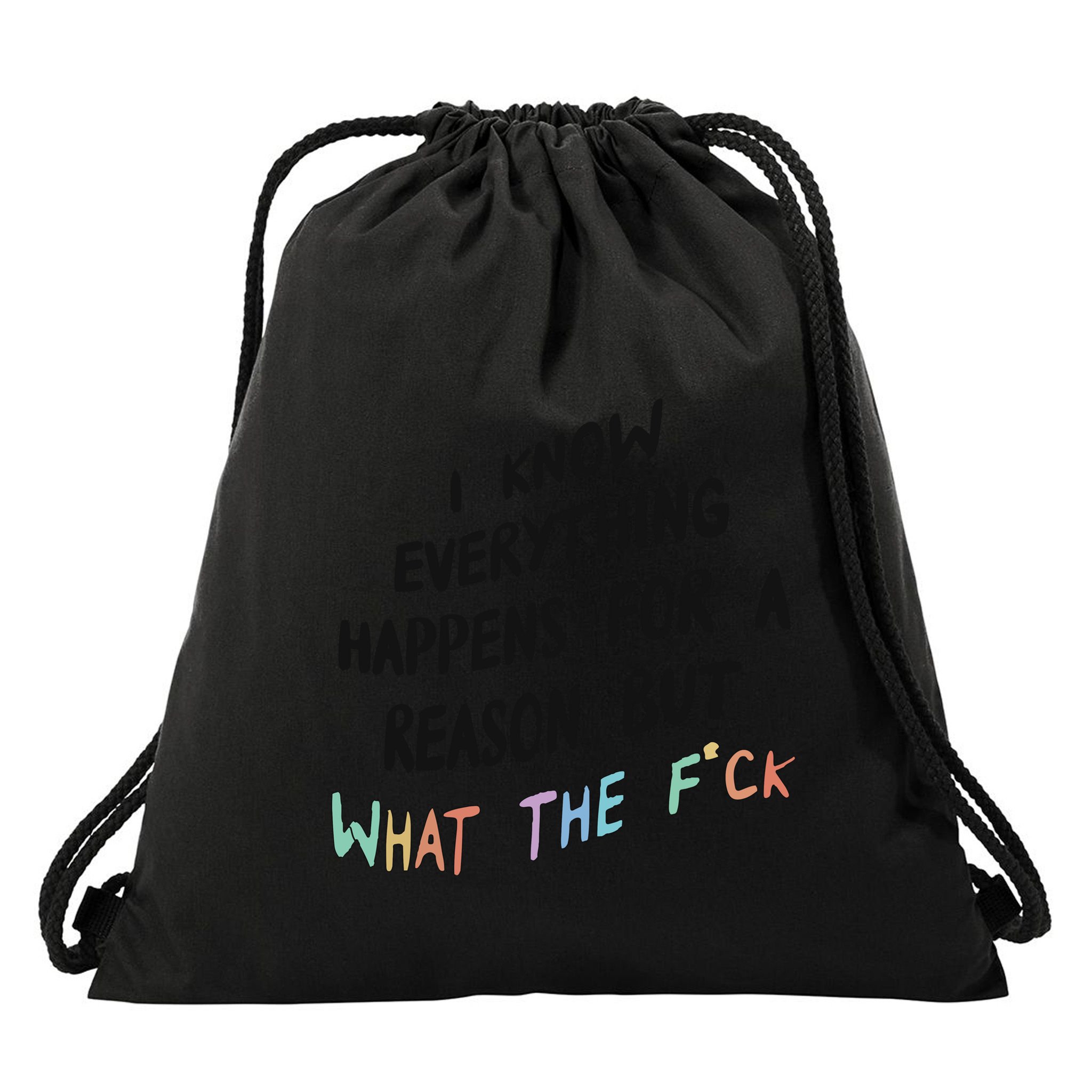 What The Fuck Hoodie Aesthetic Drawstring Bag