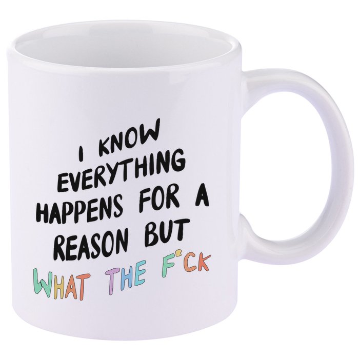 What The Fuck Hoodie Aesthetic 11oz C Handle Ceramic Mug