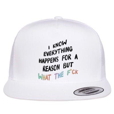 What The Fuck Hoodie Aesthetic Flat Bill Trucker Hat