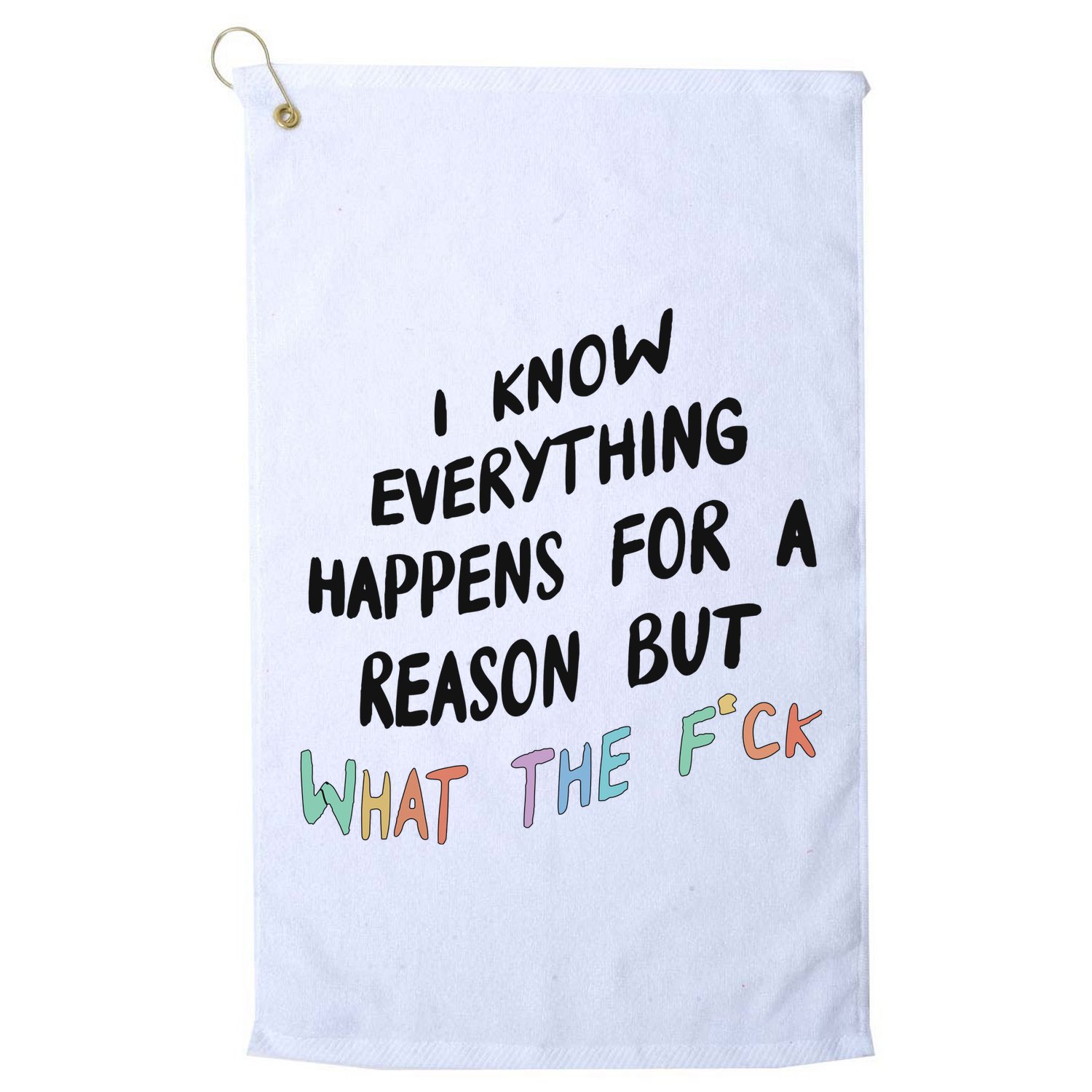 What The Fuck Hoodie Aesthetic Golf Towel