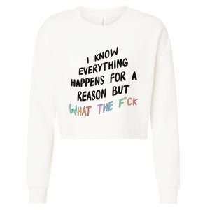 What The Fuck Hoodie Aesthetic Cropped Pullover Crew