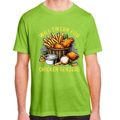 Will Twerk For Chicken Tenders Funny Adult ChromaSoft Performance T-Shirt