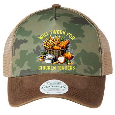 Will Twerk For Chicken Tenders Funny Legacy Tie Dye Trucker Hat