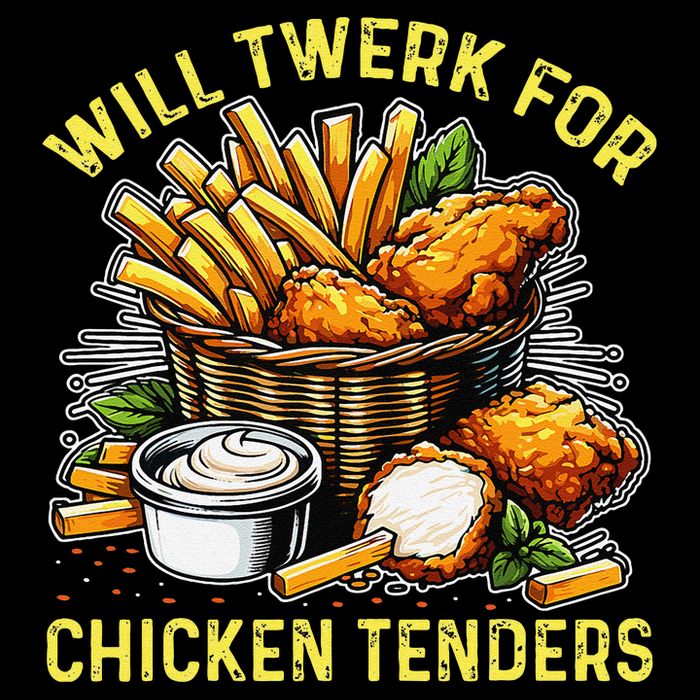 Will Twerk For Chicken Tenders Funny Flexfit Unipanel Trucker Cap