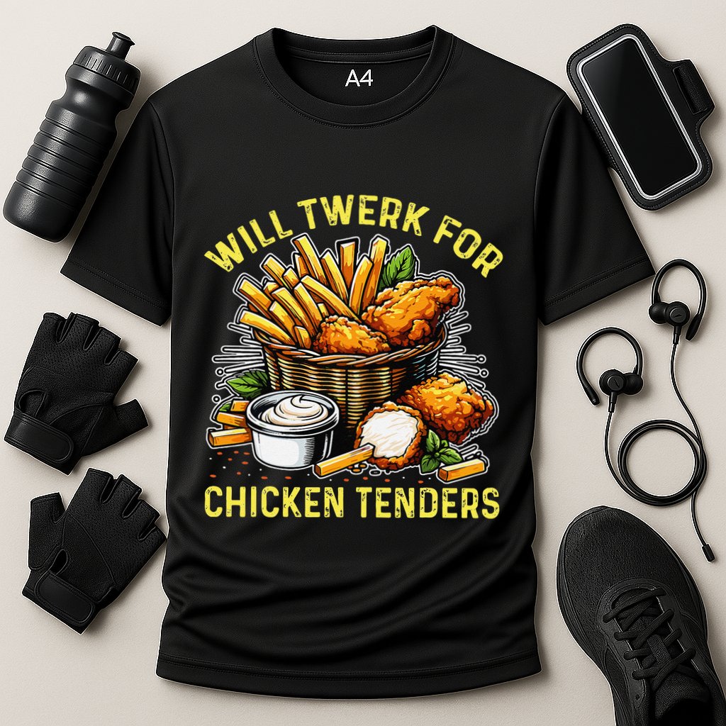 Will Twerk For Chicken Tenders Funny Performance Shirt