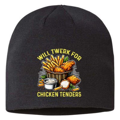 Will Twerk For Chicken Tenders Funny Sustainable Beanie