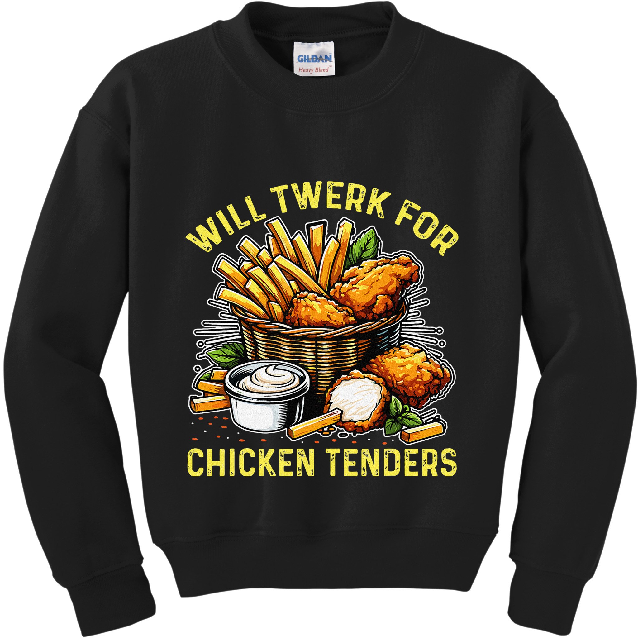 Will Twerk For Chicken Tenders Funny Kids Sweatshirt
