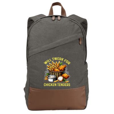 Will Twerk For Chicken Tenders Funny Cotton Canvas Backpack
