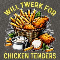 Will Twerk For Chicken Tenders Funny Cotton Canvas Backpack
