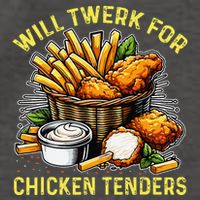 Will Twerk For Chicken Tenders Funny Vector Backpack
