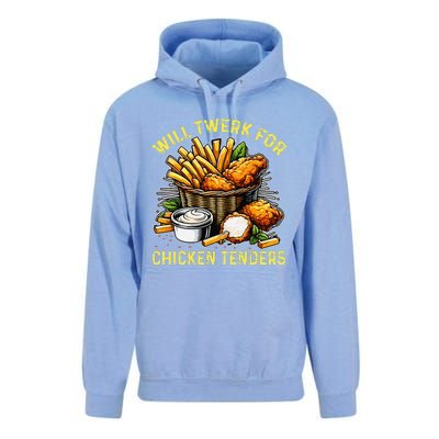 Will Twerk For Chicken Tenders Funny Unisex Surf Hoodie